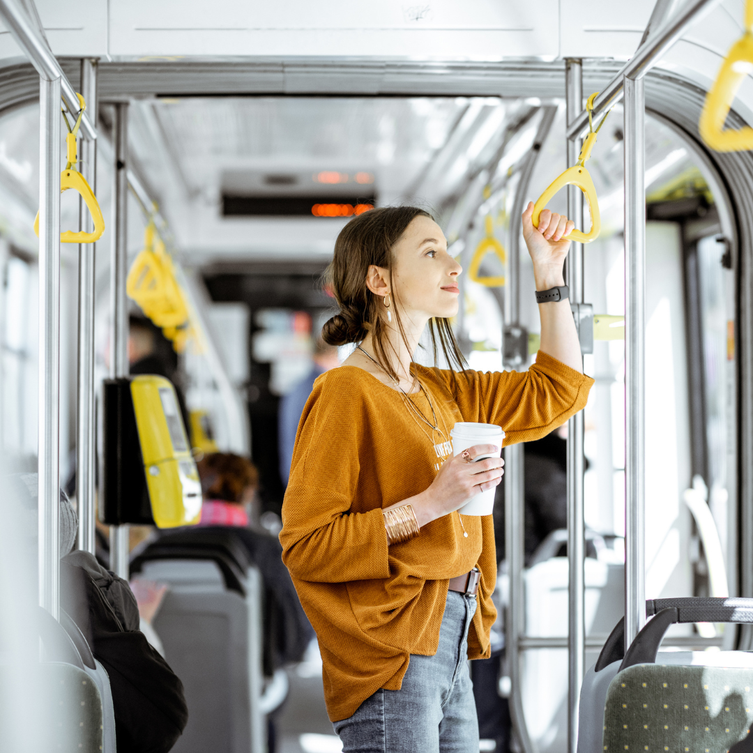 Commuters riding the Paris Metro, a key part of transportation in Paris
