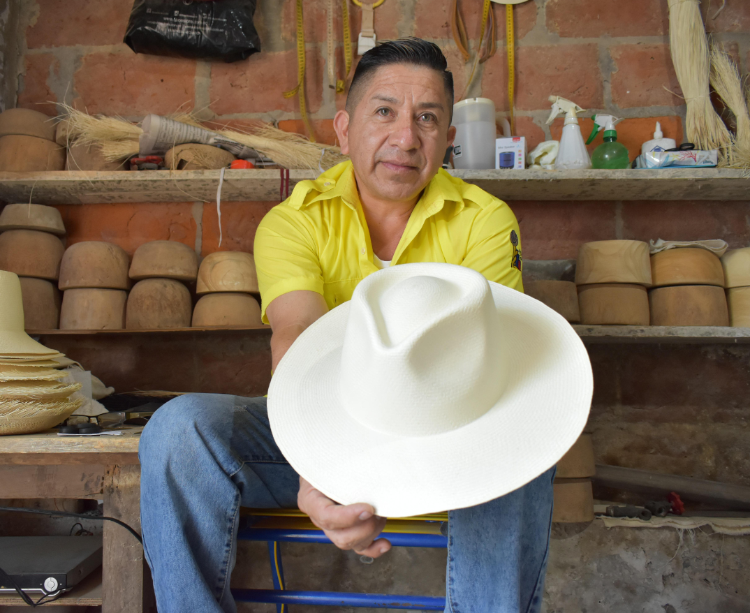 A man with a Panama hat