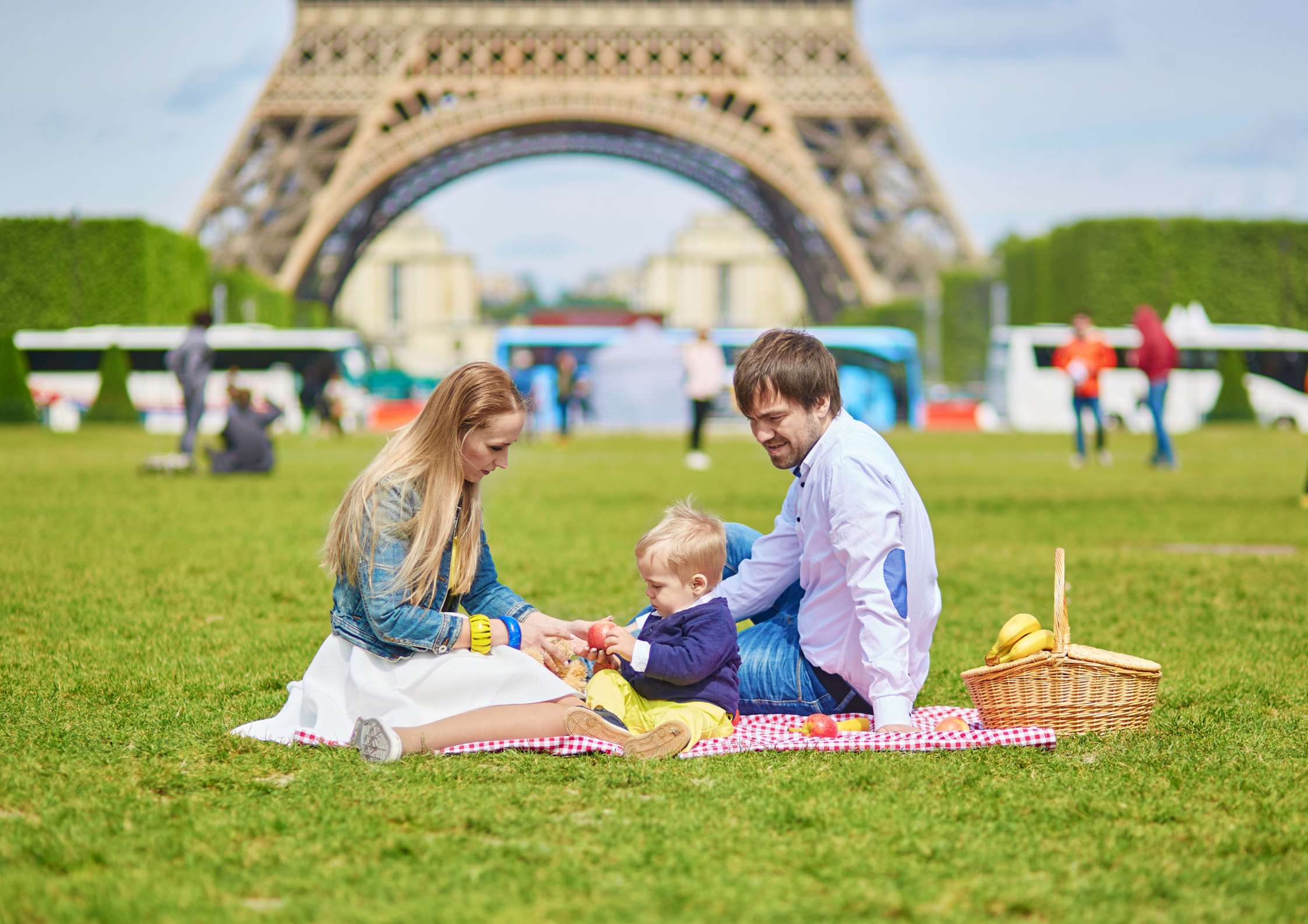 expat family in Paris during summer