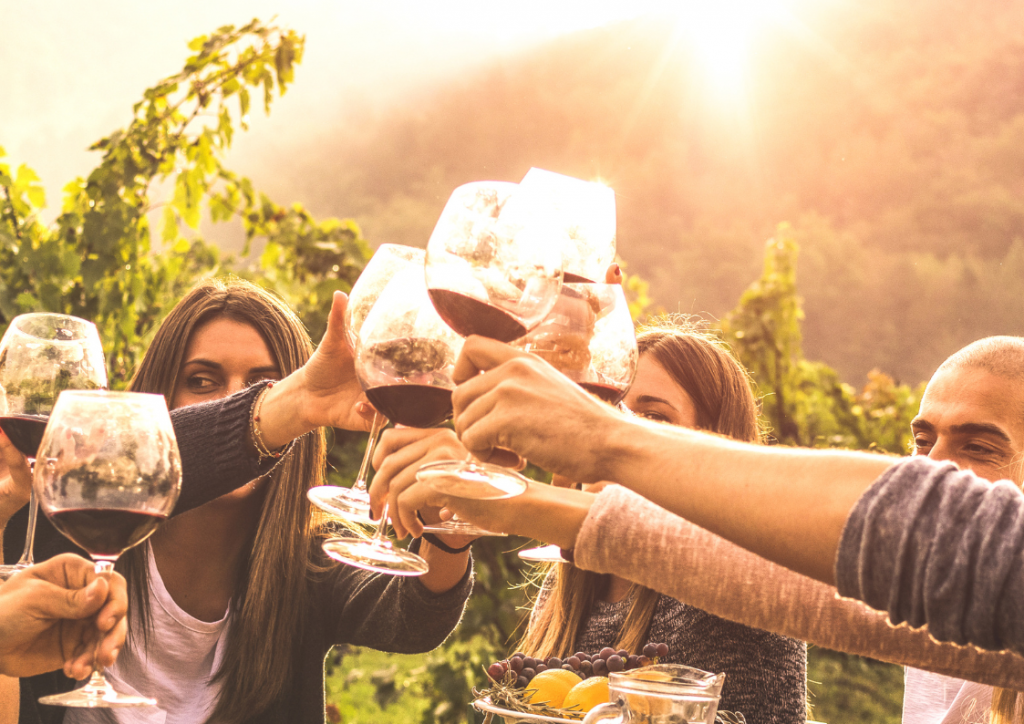 Expats in Paris enjoying wine