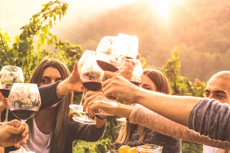 Expats in Paris enjoying wine